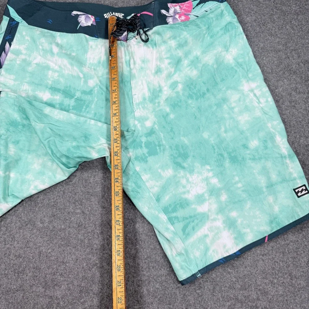 Billabong Recycler 73 Pro Board Shorts Mint Tie Dye Floral ABYBS00114 Mens 31